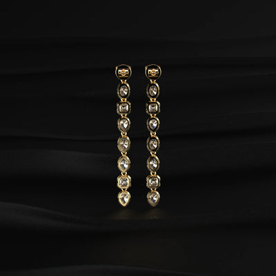 Multi Shape Diamond Drop Earrings