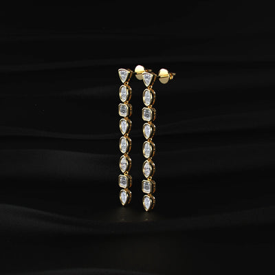 Bezel Set Diamond Earrings