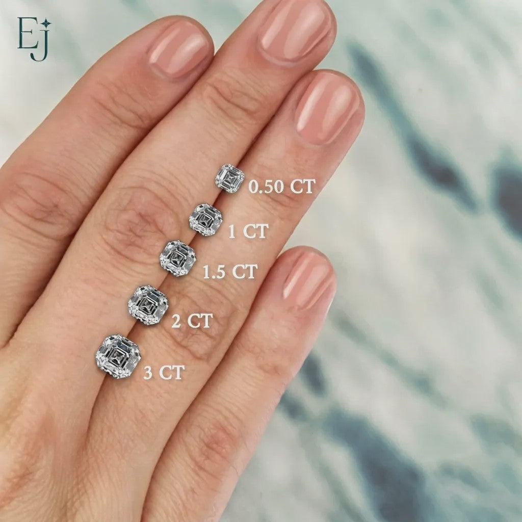 Asscher Shape Diamond Ring for Men