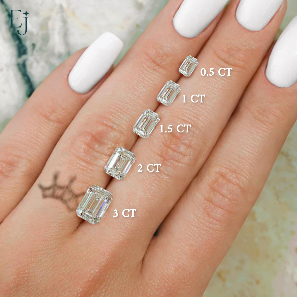 0.5Ct Emerald Cut Solitaire Ring | Earthly Jewels