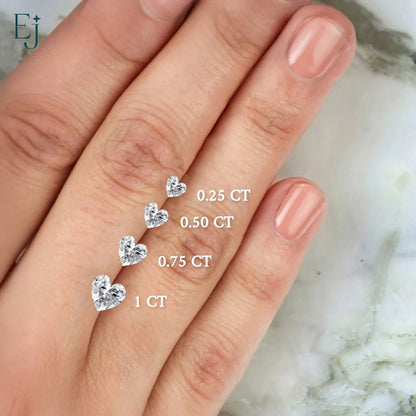 Heart Diamond Halo Ring