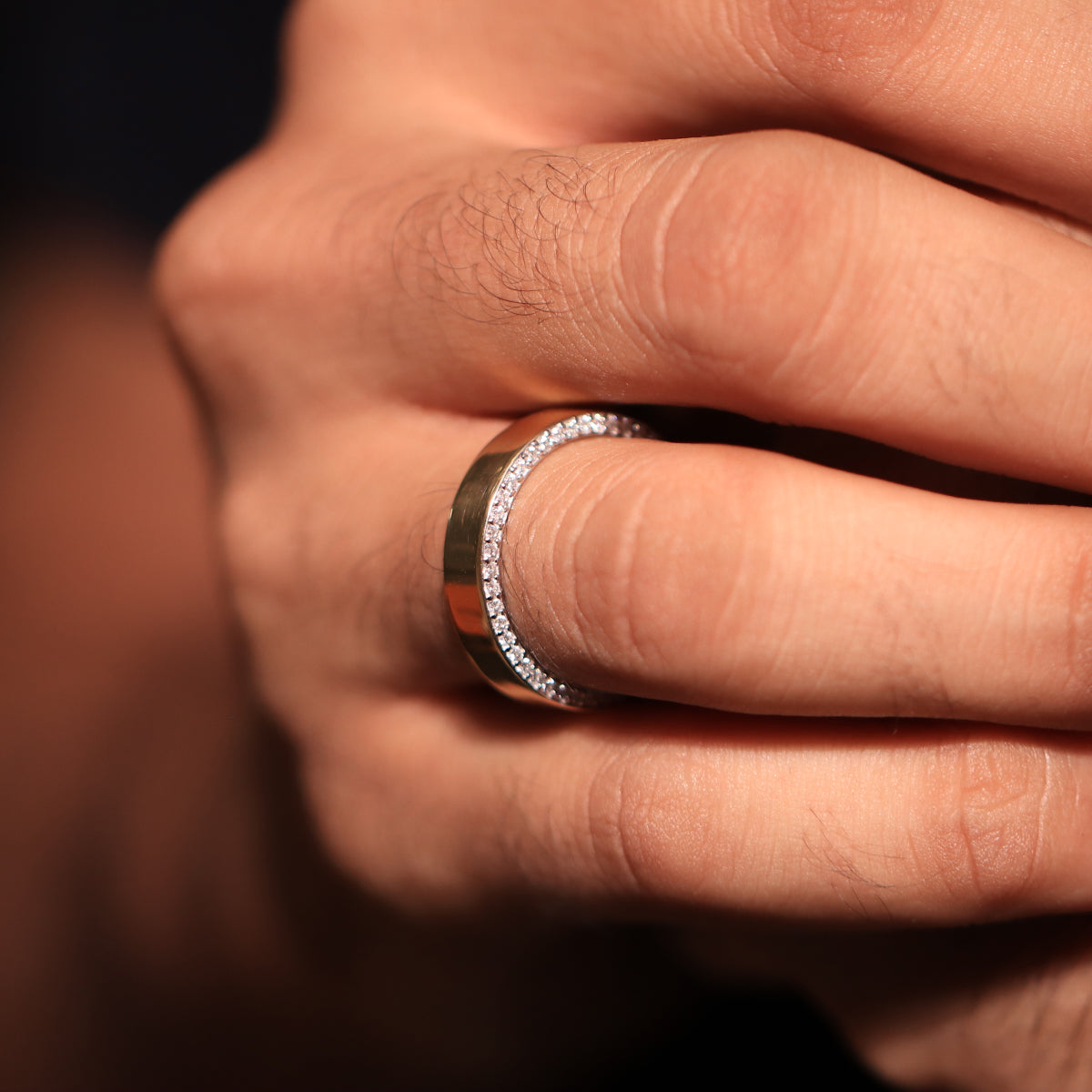 Mens Hidden Diamond Wedding Band | Earthly Jewels
