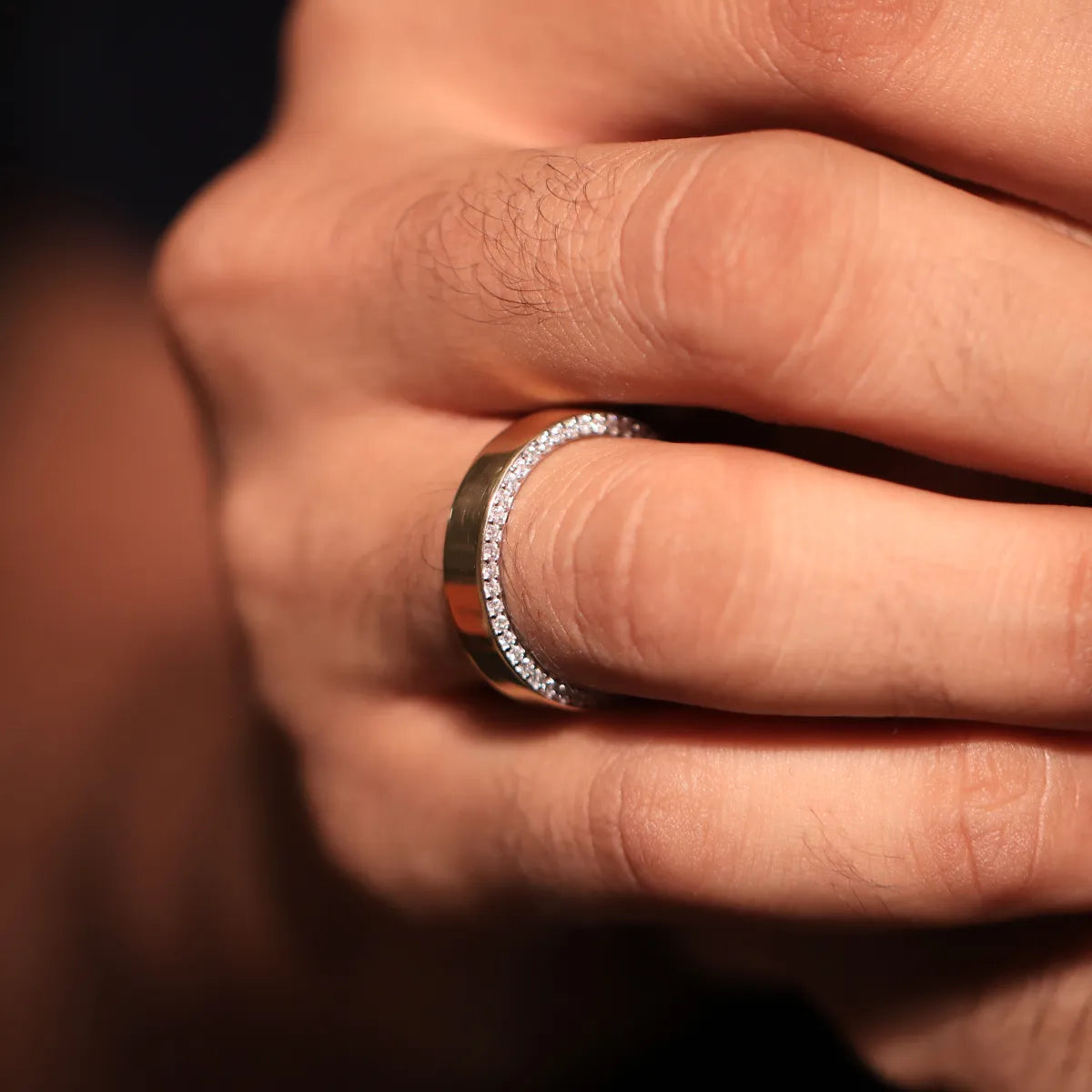 Mens Hidden Diamond Wedding Band | Earthly Jewels