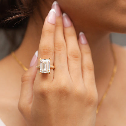 10 Ct Emerald Cut Solitaire Ring
