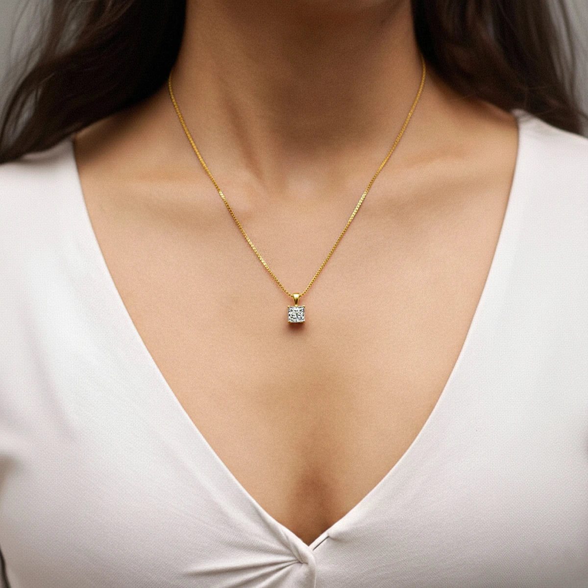 Princess Solitaire Pendant | Earthly Jewels