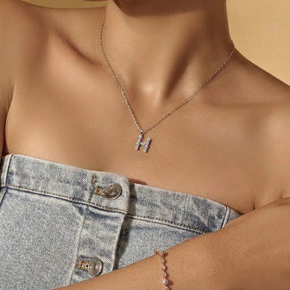 H Alphabet Diamond Pendant | Earthly Jewels