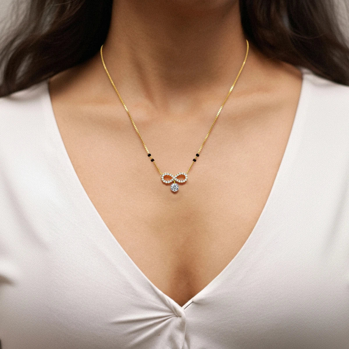 Infinity Diamond Mangalsutra | Earthly Jewels