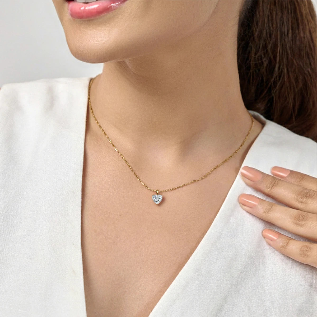 Heart Shaped Solitaire Pendant | Earthly Jewels