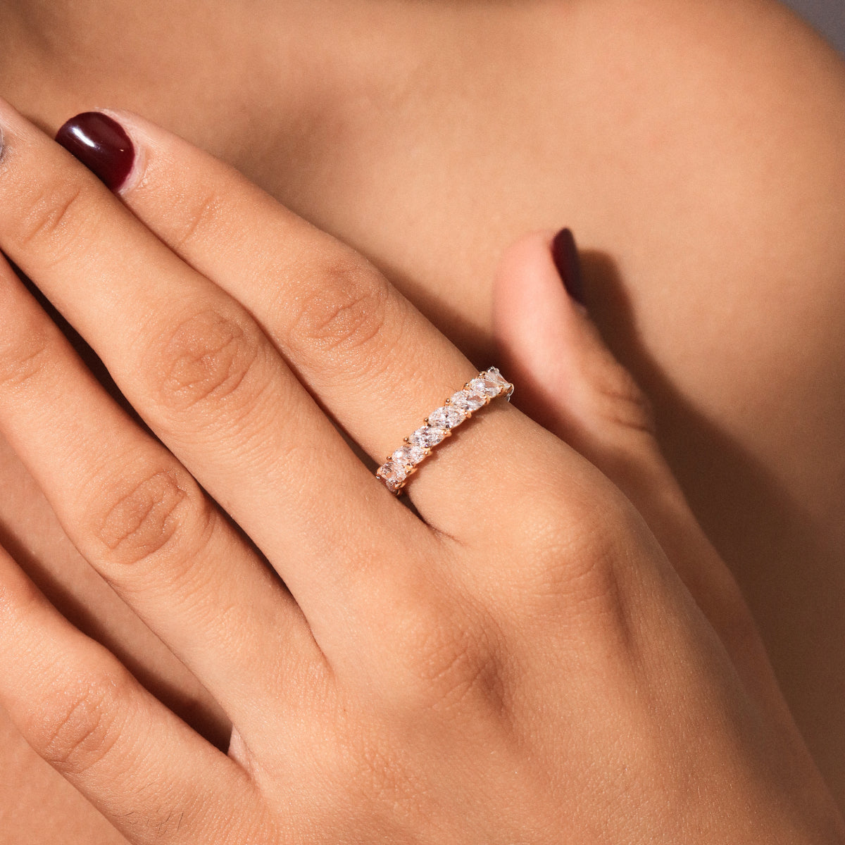 Dual Tone Marquise Diamond Full Eternity
