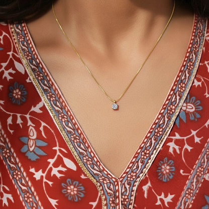 Cushion Cut Diamond Solitaire Pendant | Earthly Jewels