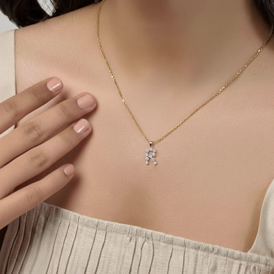 R Alphabet Diamond Pendant | Earthly Jewels