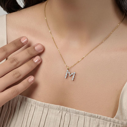 M Alphabet Diamond Pendant | Earthly Jewels