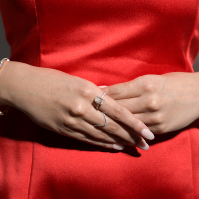 Basket of Mixed Cushion Solitaire Ring | Earthly Jewels