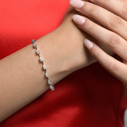 East West Pear Shaped Tennis Bracelet | Earthly jewels