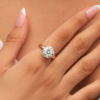 5 Carat Round Diamond Solitaire Ring | Earthly Jewels