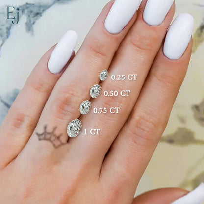 Oval Diamond Ring With Marquise Side Stones