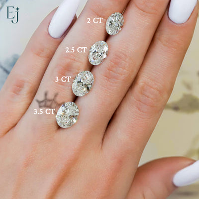 Oval Cut Diamond Ring with Heart Side Stones and Pave Band