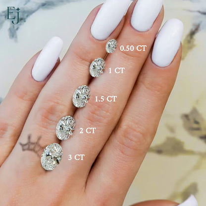 0.5 Oval Solitaire Engagement Ring