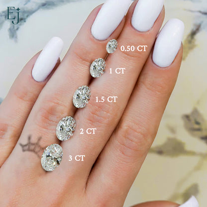 Lab Grown Oval Diamond Solitaire  | Earthly Jewels