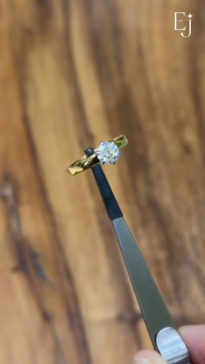 1 Ct Round Diamond Solitaire Engagement Ring | Earthly Jewels | Video