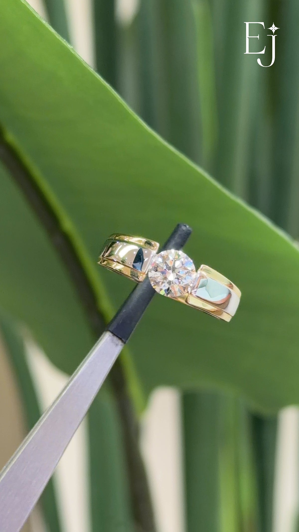 1 Carat Round Solitaire Diamond Ring For Men | Earthly Jewels