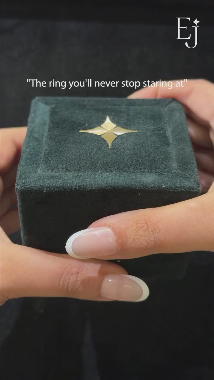 Pear Hidden Halo Engagement Ring | Earthly Jewels | Video