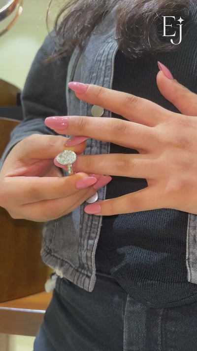 5 Ct Oval Hidden Halo Solitaire Engagement Ring | Earthly Jewels | Video