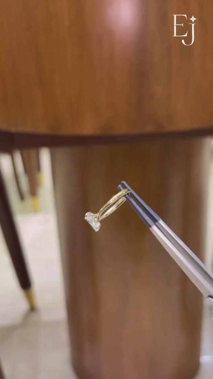 Radiant Solitaire Engagement Ring| Earthly Jewels | Video