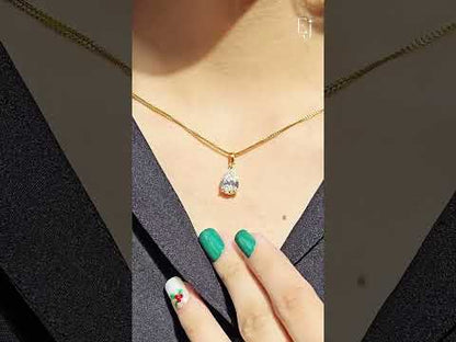 Pear Shaped Solitaire Pendant | Earthly Jewels