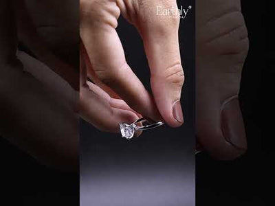 Princess Solitaire With Double Hidden Halo Ring | Earthly Jewels