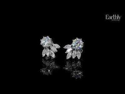 Flower Diamond Stud Earrings