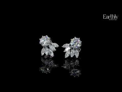 Flower Diamond Stud Earrings