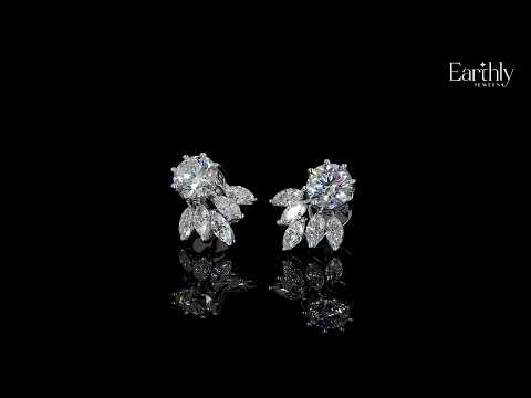 Flower Diamond Stud Earrings