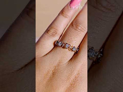 Hearts Half Eternity Ring