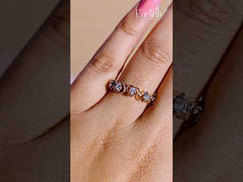 Hearts Half Eternity Ring