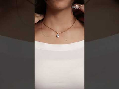 Oval Shape Solitaire Pendant | Earthly Jewels #diamond-shape_oval