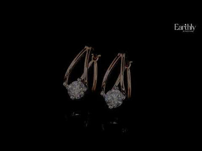 Round Diamond Hoop Earrings | Earthly Jewels