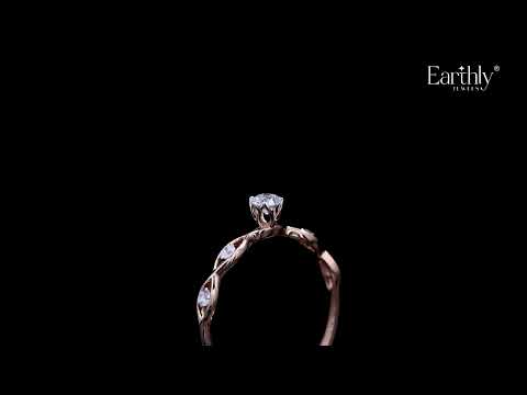 Round Twisted Shank Diamond Ring
