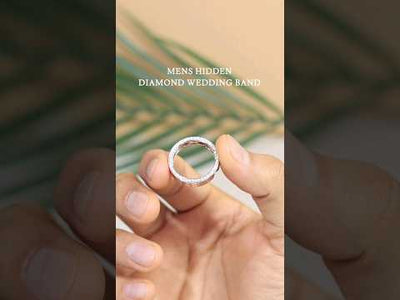 Mens Hidden Diamond Wedding Band | Earthly Jewels