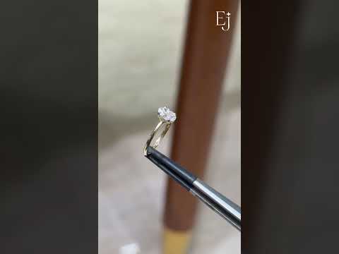 Load video: Solitaire Engagement Ring with 0.5 Carat Oval Diamond