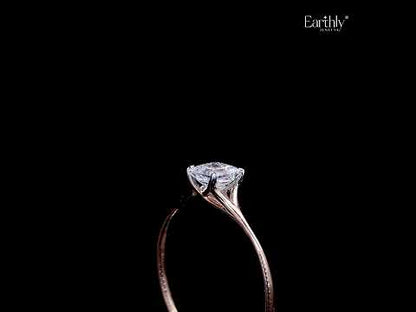 Princess Cut Split Shank Diamond Ring