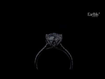 Round Shape Diamond Pave Ring In Tulip Prong Setting | Earthly Jewels
