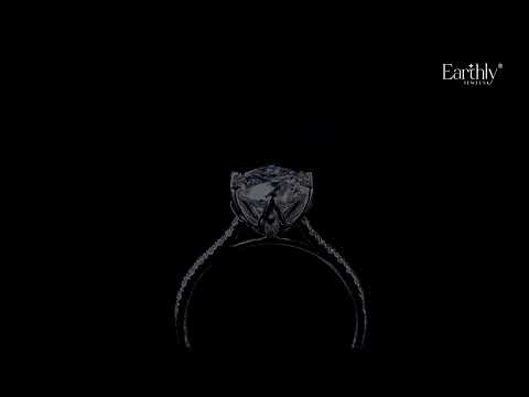 Round Shape Diamond Pave Ring In Tulip Prong Setting