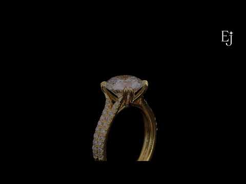 Round Solitaire Double Shank Ring | Earthly Jewels