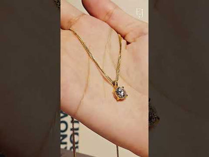 Round Shape Solitaire Pendant | Earthly Jewels 