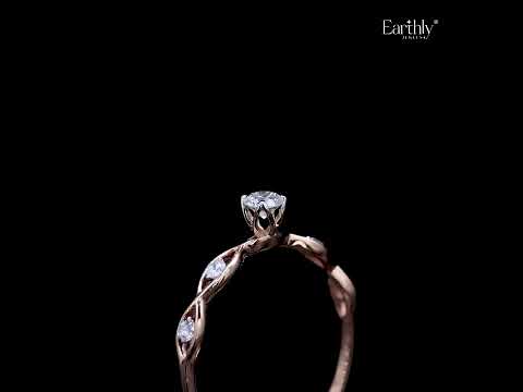 Round Twisted Shank Diamond Ring