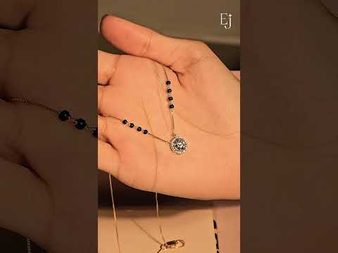 Round Diamond Solitaire Mangalsutra | Earthly jewels