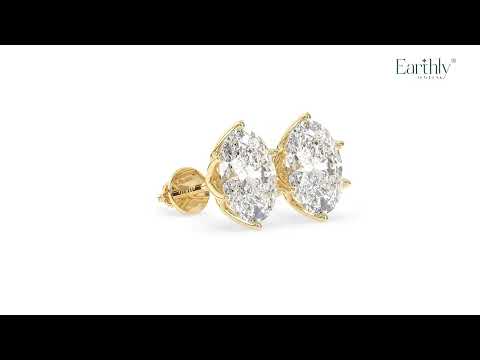 Lotus Radiance with Oval Solitaire Stud