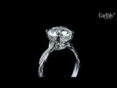Round With Twisted Pave Band & Hidden Halo | Earthly Jewels