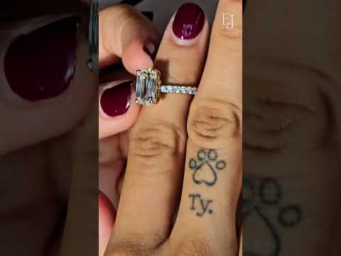 Cushion Cut Hidden Halo Engagement Ring | Earthly Jewels